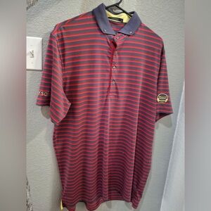 Greyson Red and Blue Striped Polo Shirt